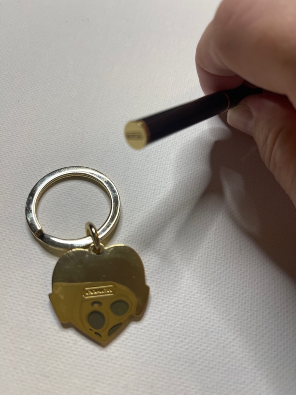 Coach Poppy Heart Keyring - Navy, Red & Gold and Coach Pen - Picture 4 of 6